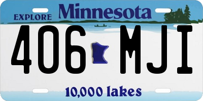 MN license plate 406MJI