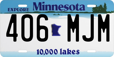 MN license plate 406MJM