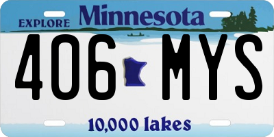 MN license plate 406MYS