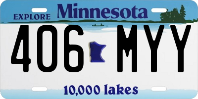 MN license plate 406MYY
