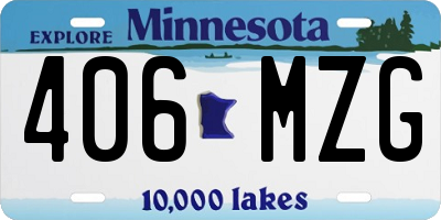 MN license plate 406MZG
