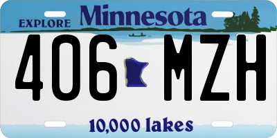 MN license plate 406MZH
