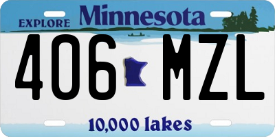 MN license plate 406MZL
