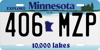 MN license plate 406MZP