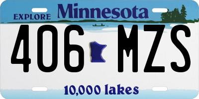 MN license plate 406MZS