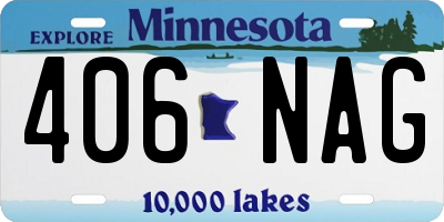 MN license plate 406NAG