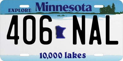 MN license plate 406NAL