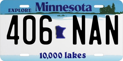 MN license plate 406NAN