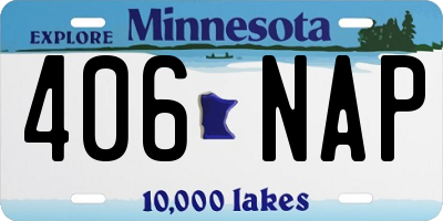 MN license plate 406NAP