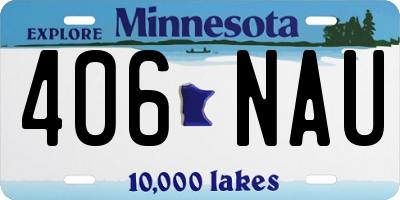 MN license plate 406NAU