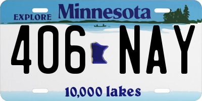 MN license plate 406NAY