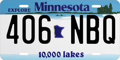 MN license plate 406NBQ