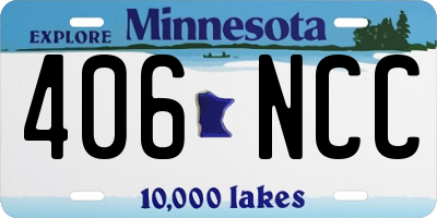 MN license plate 406NCC