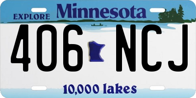 MN license plate 406NCJ