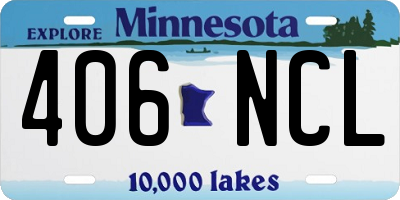MN license plate 406NCL