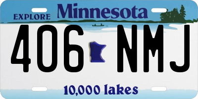MN license plate 406NMJ