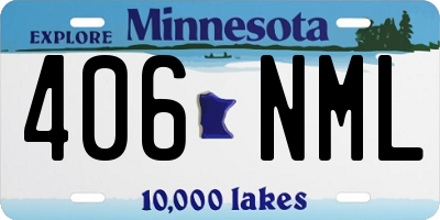 MN license plate 406NML