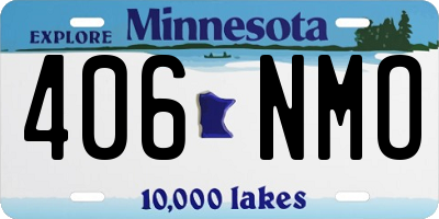 MN license plate 406NMO