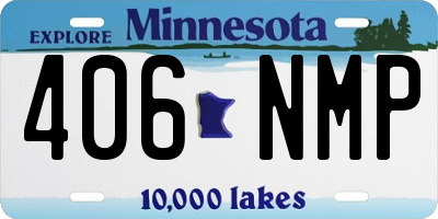 MN license plate 406NMP