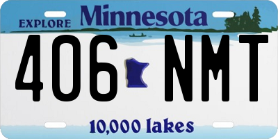 MN license plate 406NMT