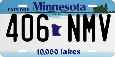 MN license plate 406NMV