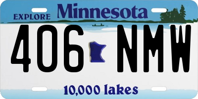 MN license plate 406NMW