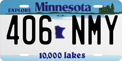 MN license plate 406NMY