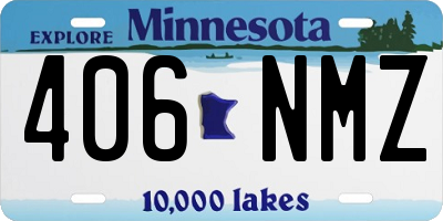 MN license plate 406NMZ