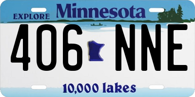 MN license plate 406NNE