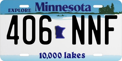 MN license plate 406NNF