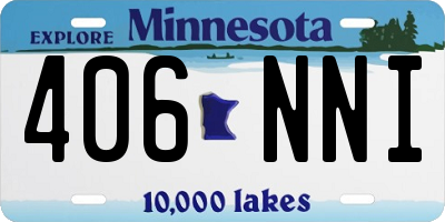 MN license plate 406NNI