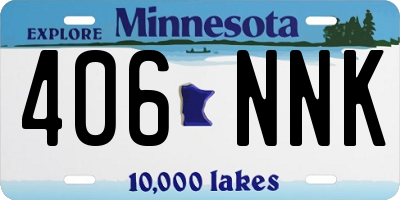 MN license plate 406NNK