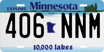 MN license plate 406NNM