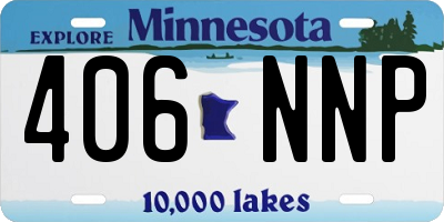 MN license plate 406NNP