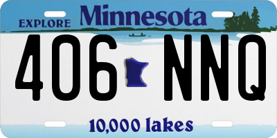 MN license plate 406NNQ