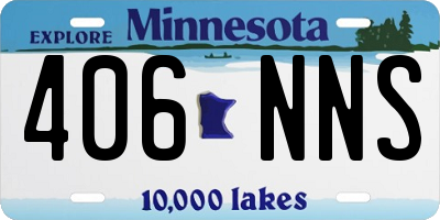 MN license plate 406NNS