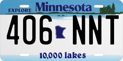 MN license plate 406NNT