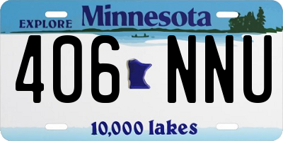 MN license plate 406NNU