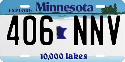 MN license plate 406NNV