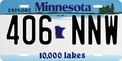MN license plate 406NNW