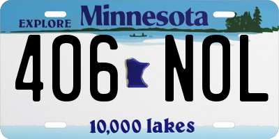 MN license plate 406NOL