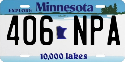 MN license plate 406NPA