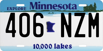 MN license plate 406NZM