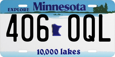 MN license plate 406OQL