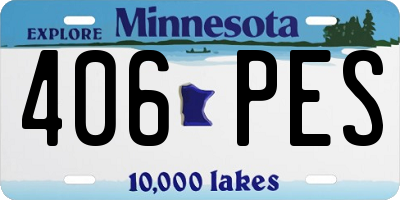 MN license plate 406PES