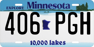 MN license plate 406PGH