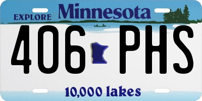 MN license plate 406PHS