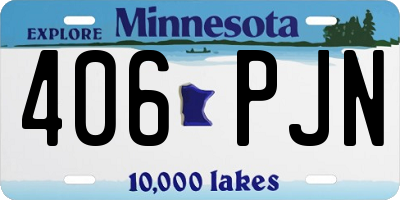 MN license plate 406PJN