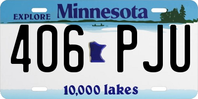 MN license plate 406PJU