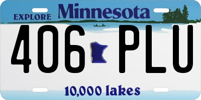 MN license plate 406PLU